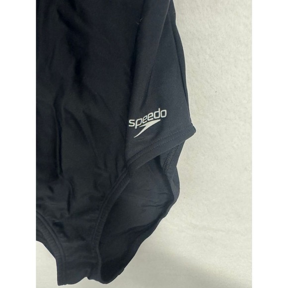 Speedo | Women's bathing suit | black one piece with teal trim. Size 6 - Picture 2 of 6